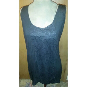 "A Pea In The Pod" Black/Lace Maternity Sleeveless Tank Top Size Large
